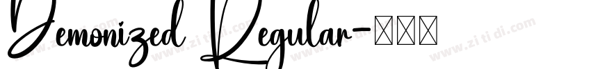Demonized Regular字体转换